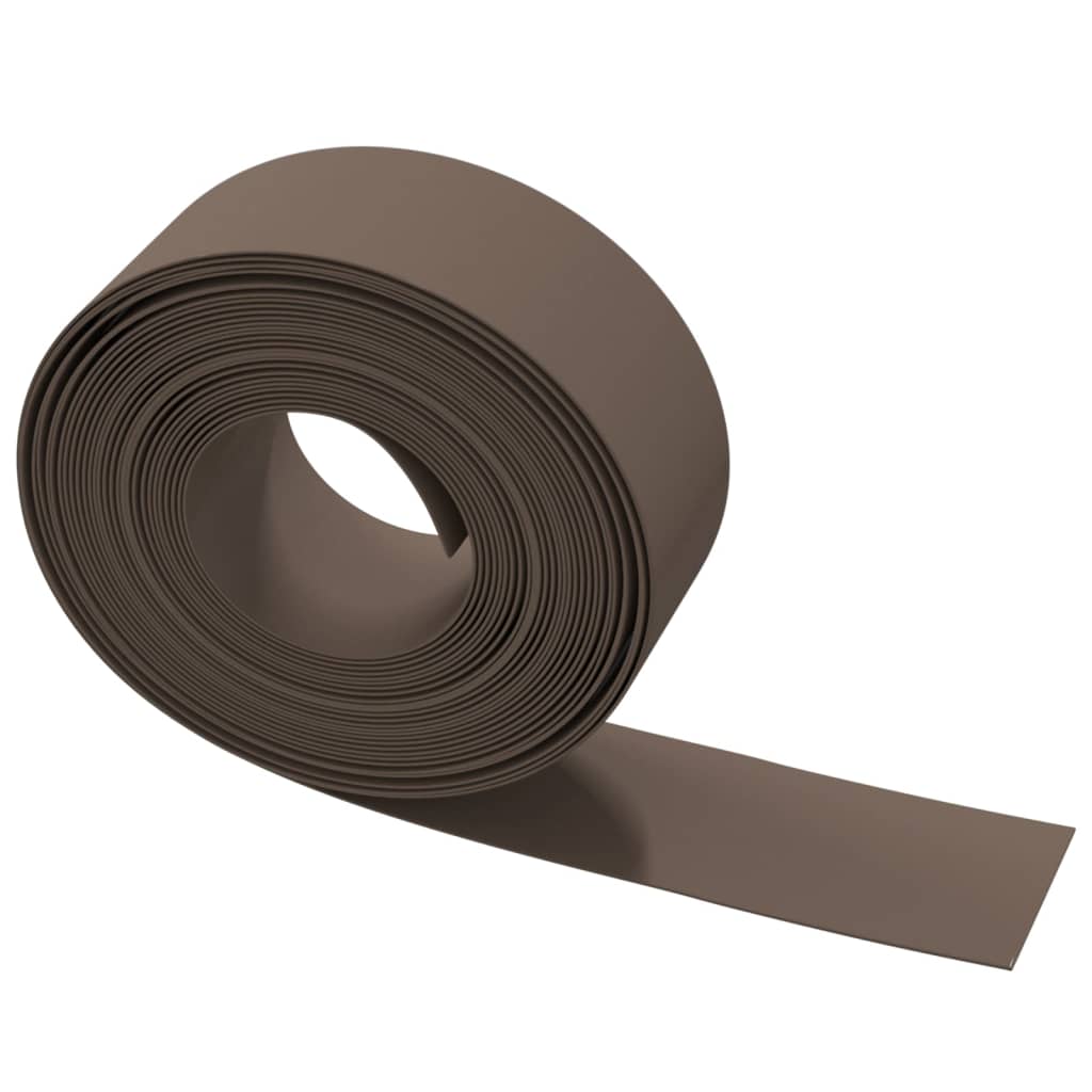 vidaXL Rabattkant brun 4 st 10 m 20 cm polyeten