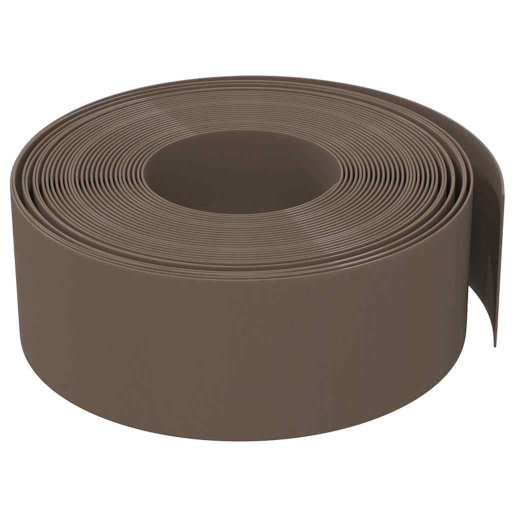 vidaXL Rabattkant brun 5 st 10 m 20 cm polyeten