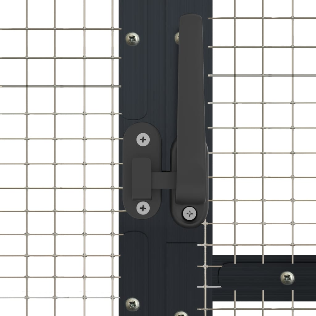 vidaXL Fågelvoljär antracit 1,79x6x1,85 m aluminium