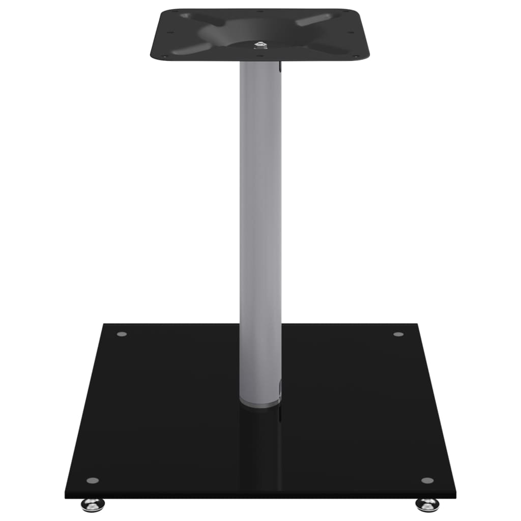vidaXL Högtalarstativ 2 st härdat glas 1-pelarmodell svart & silver
