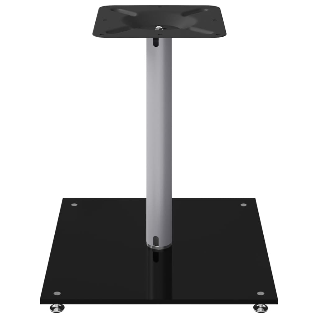 vidaXL Högtalarstativ 2 st härdat glas 1-pelarmodell svart & silver