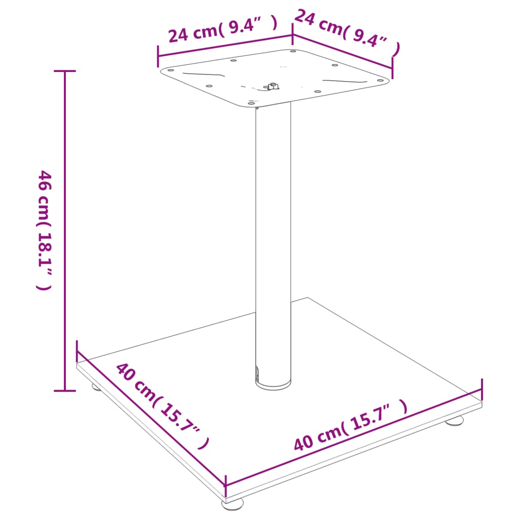 vidaXL Högtalarstativ 2 st härdat glas 1-pelarmodell svart & silver