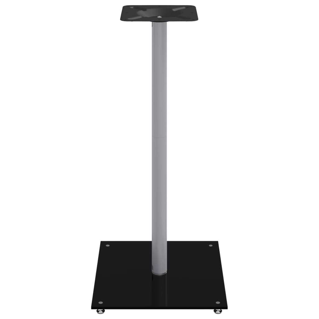 vidaXL Högtalarstativ 2 st härdat glas 1-pelarmodell svart & silver