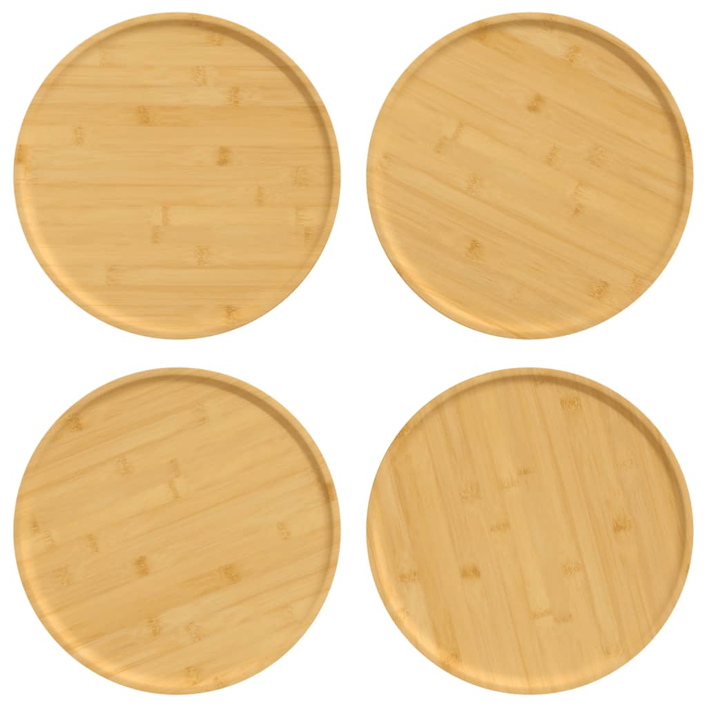 vidaXL Pizzatallrikar 4 st Ø32x1,5 cm bambu