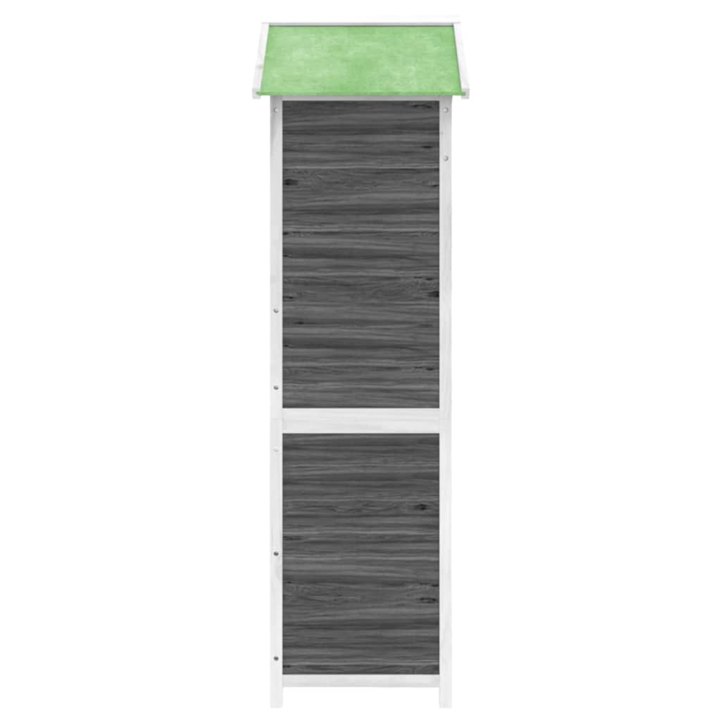 vidaXL Trädgårdsbod grå 120x53,5x170 cm massiv furu