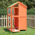 vidaXL Fågelhus brun 97x81x152 massiv furu