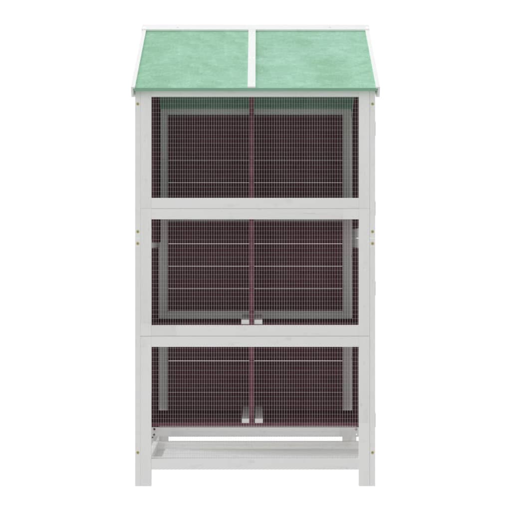 vidaXL Fågelhus mocka 97x81x152 massiv furu