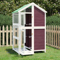 vidaXL Fågelhus mocka 97x81x152 massiv furu