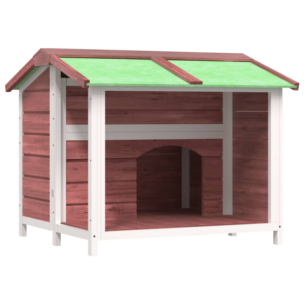 vidaXL Hundgård mockabrun 96x87x80,5 massiv furu