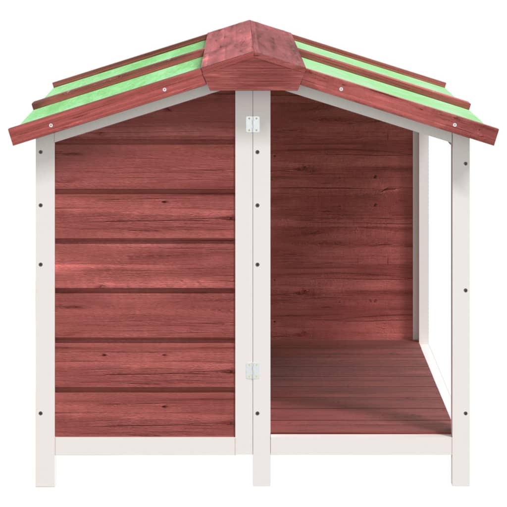 vidaXL Hundgård mockabrun 96x87x80,5 massiv furu
