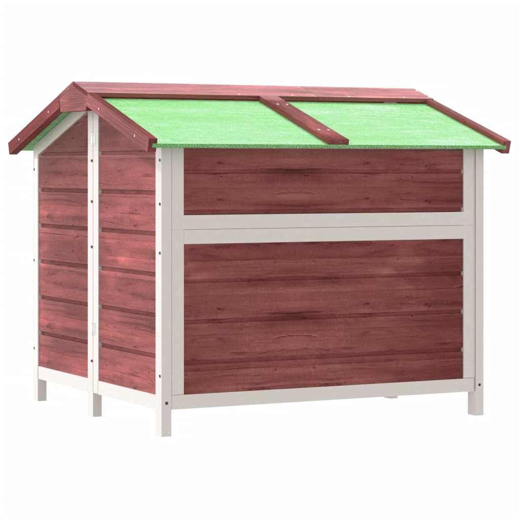 vidaXL Hundgård mockabrun 96x87x80,5 massiv furu