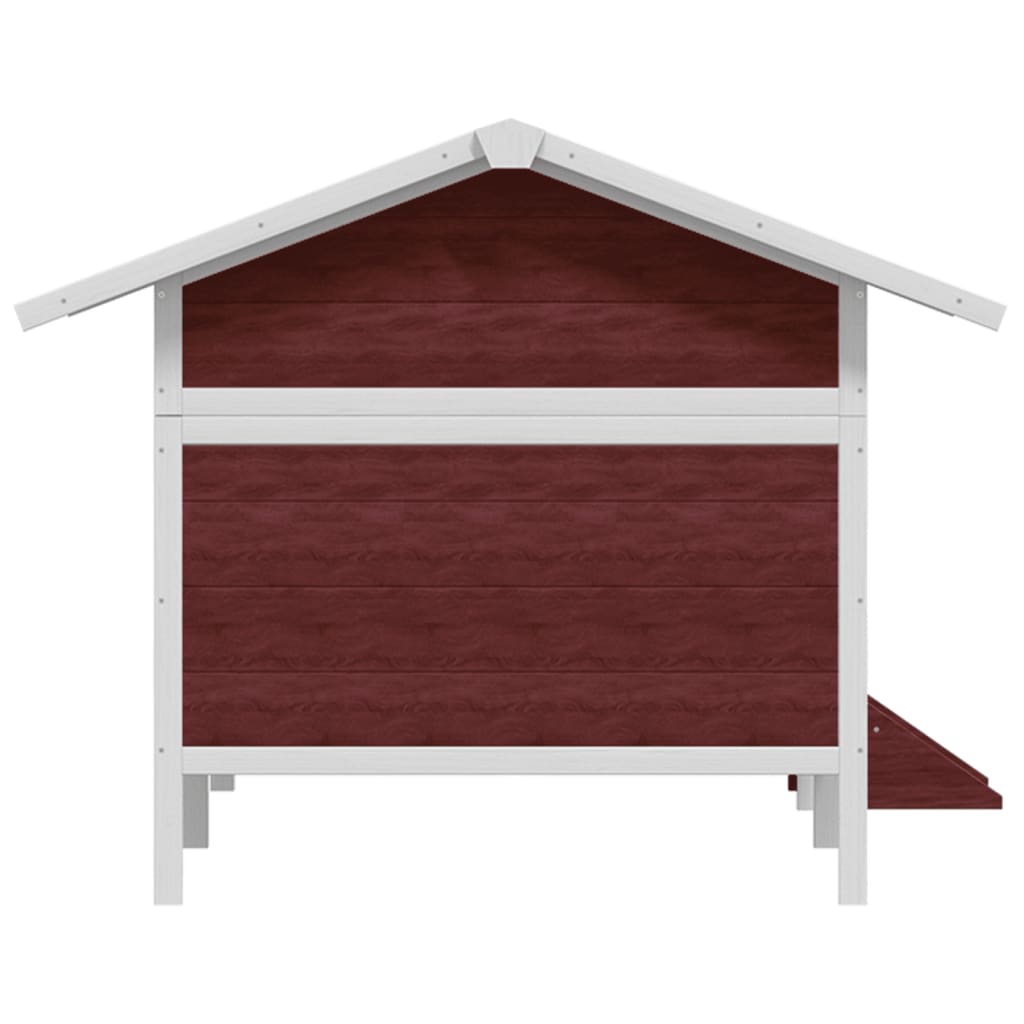 vidaXL Hundgård mockabrun 159x120x88,5 cm massiv furu