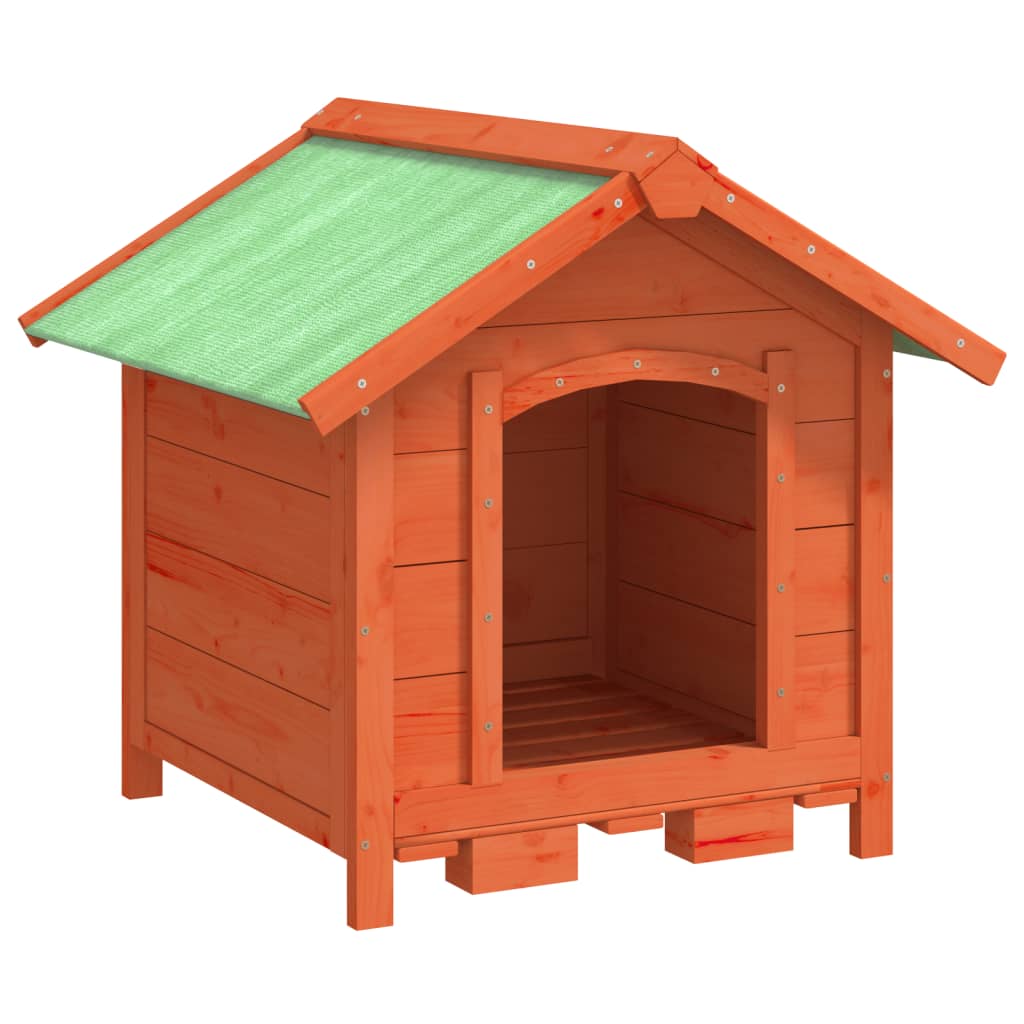 vidaXL Hundgård brun 65x65x61,5 cm massiv furu