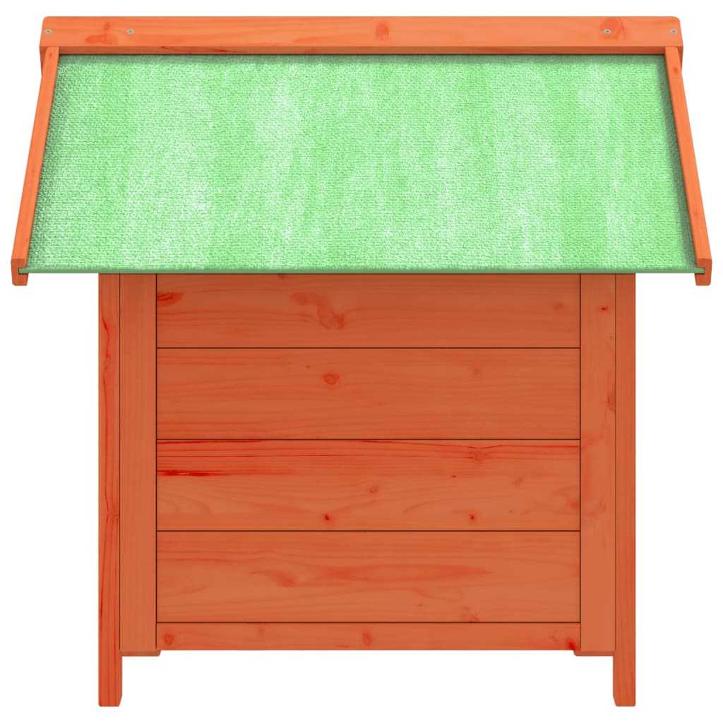 vidaXL Hundgård brun 65x65x61,5 cm massiv furu