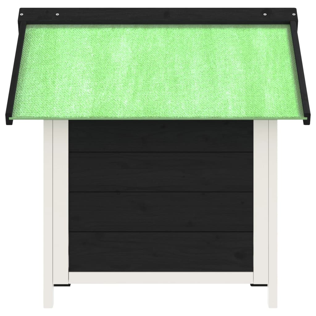 vidaXL Hundgård grå 65x65x61,5 cm massiv furu