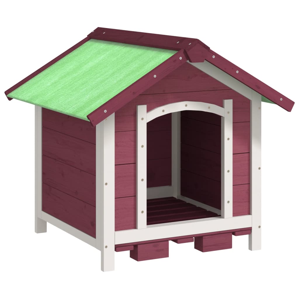 vidaXL Hundgård mockabrun 65x65x61,5 cm massiv furu