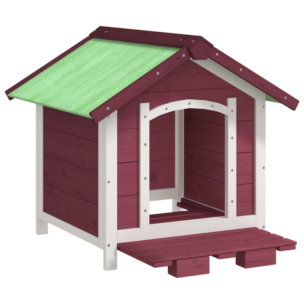 vidaXL Hundgård mockabrun 65x65x61,5 cm massiv furu