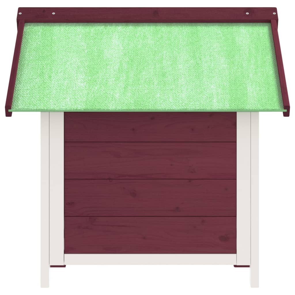 vidaXL Hundgård mockabrun 65x65x61,5 cm massiv furu