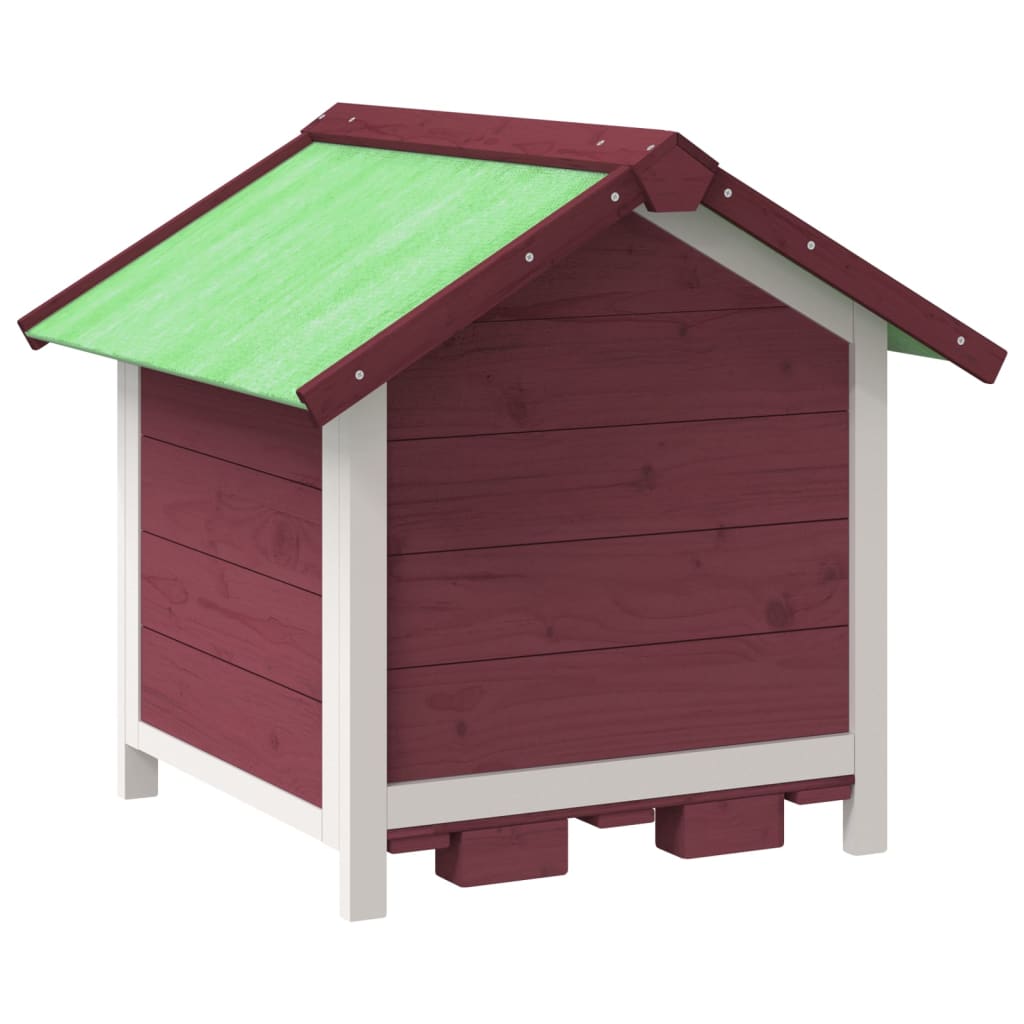 vidaXL Hundgård mockabrun 65x65x61,5 cm massiv furu