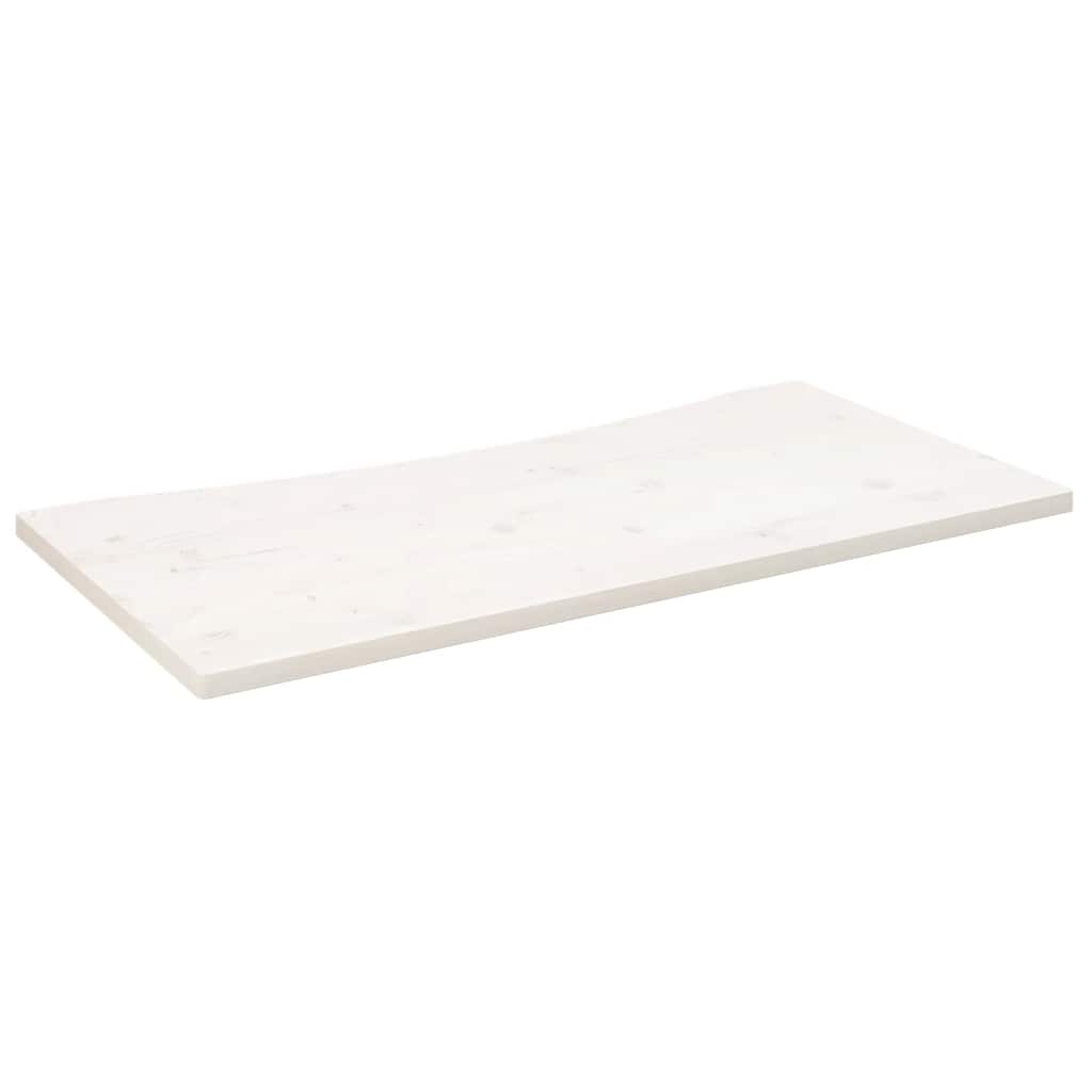vidaXL Skrivbordsskiva vit 110x55x2,5 cm massiv furu