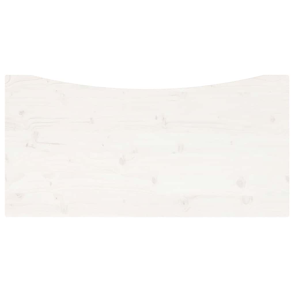 vidaXL Skrivbordsskiva vit 110x55x2,5 cm massiv furu