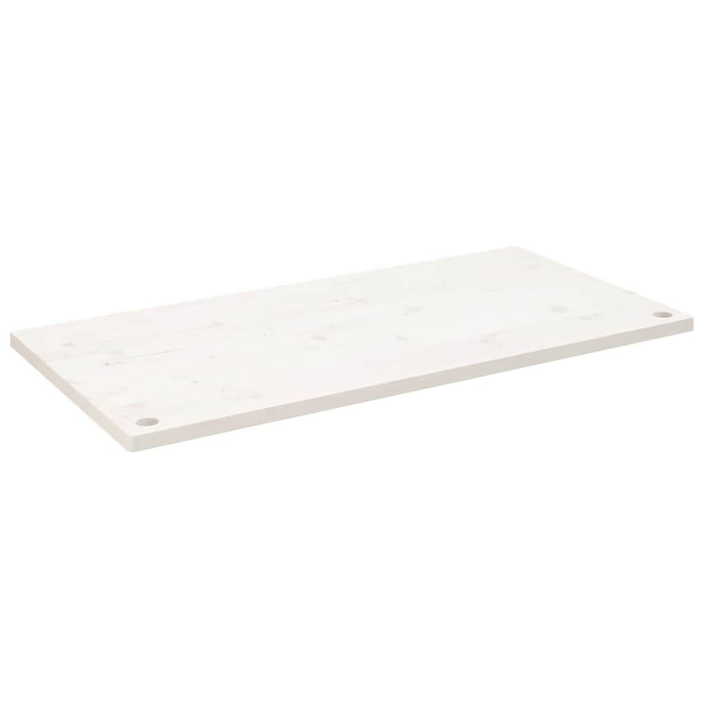 vidaXL Skrivbordsskiva vit 110x55x2,5 cm massiv furu