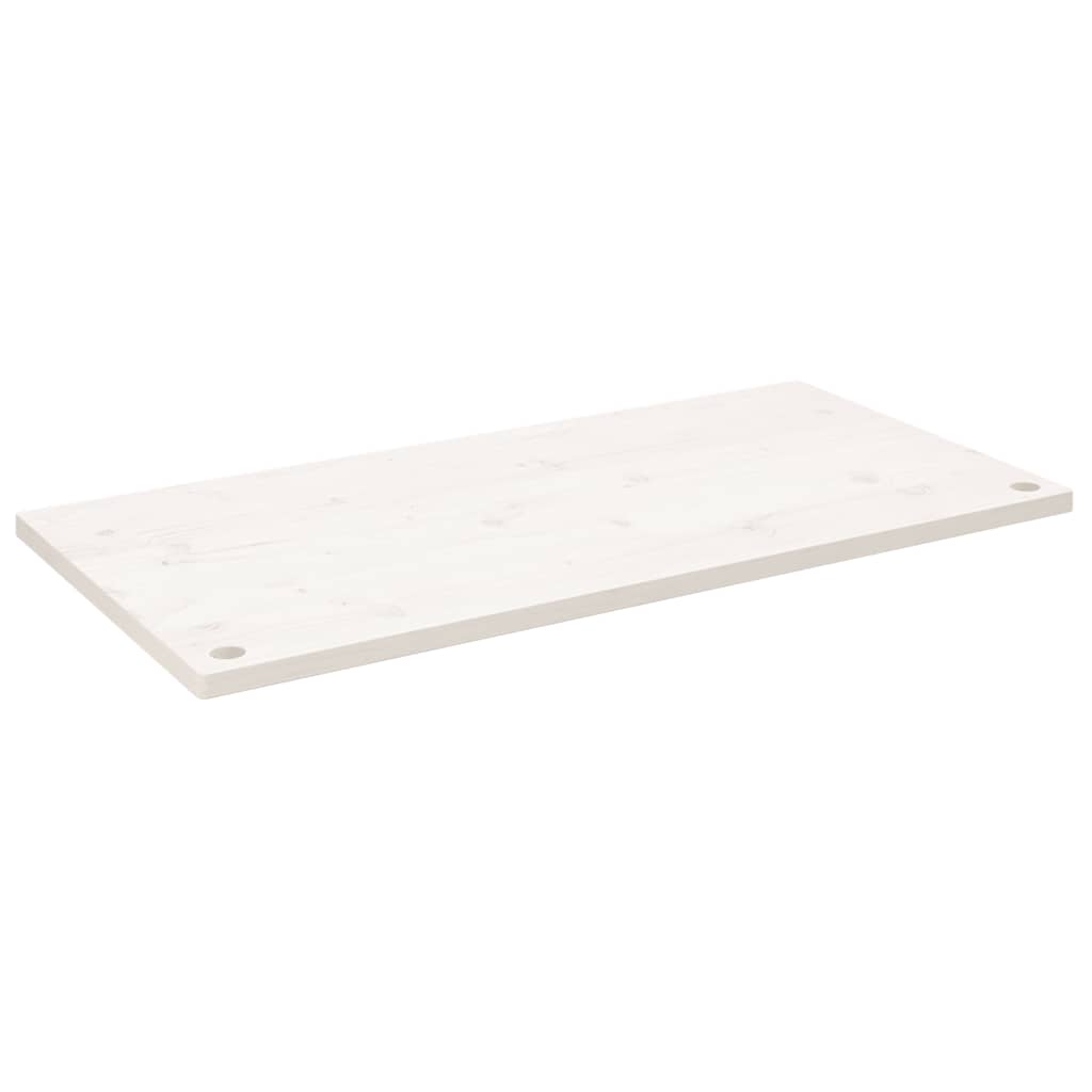 vidaXL Skrivbordsskiva vit 100x60x2,5 cm massiv furu