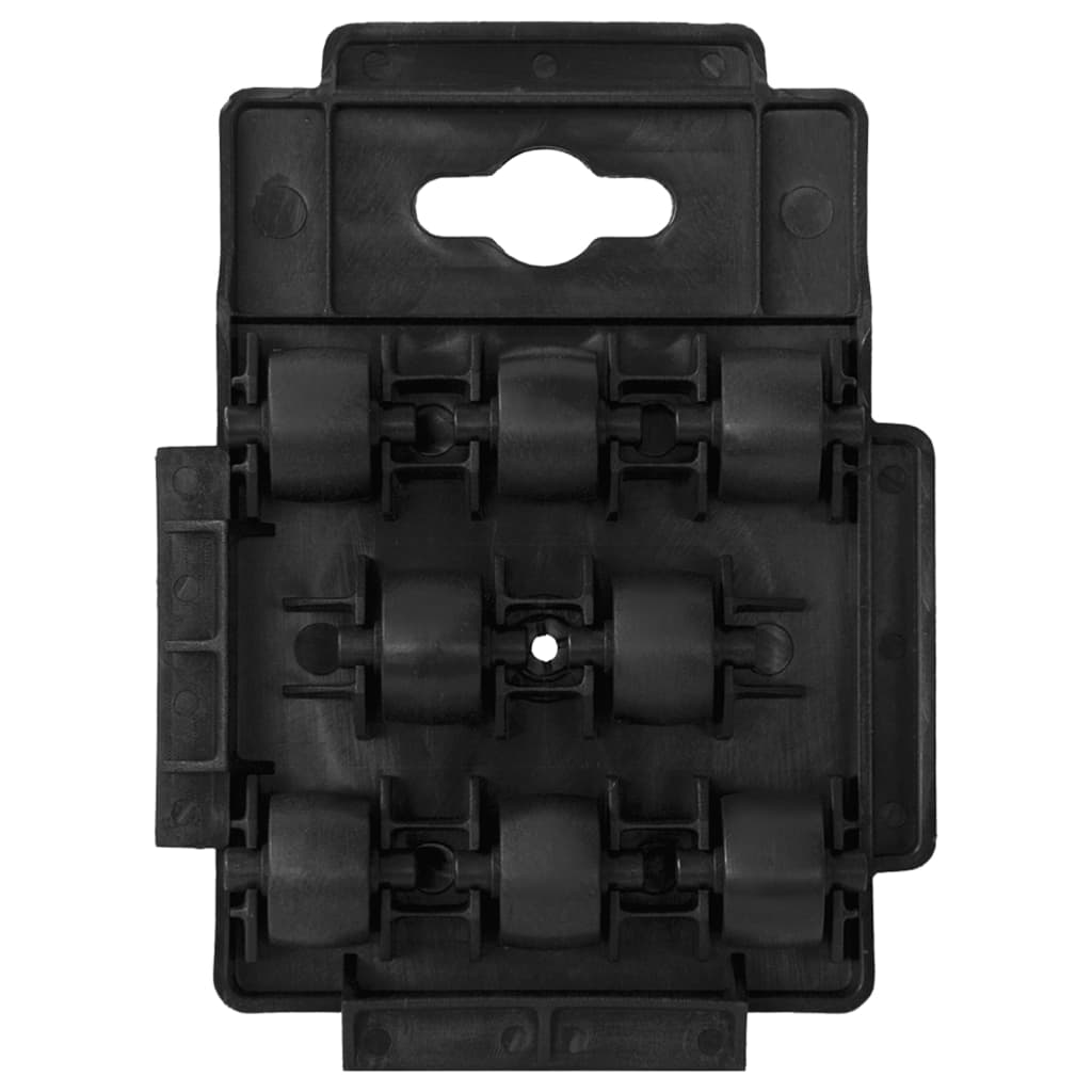vidaXL Transportplattor med 8 hjul 4 st svart polypropen 150 kg
