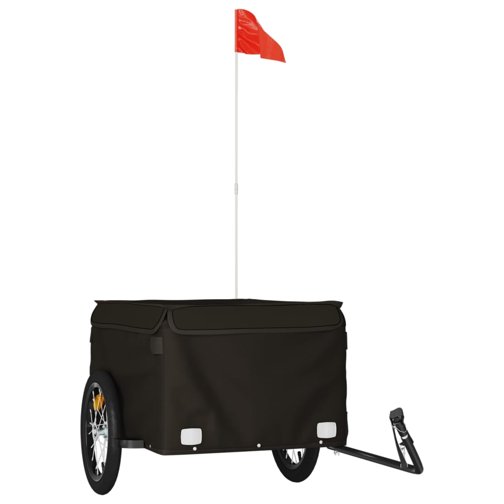vidaXL Cykelvagn svart 45 kg järn
