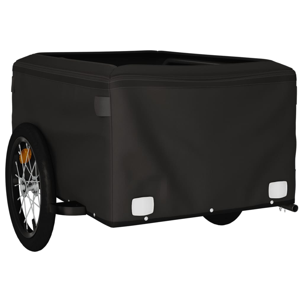 vidaXL Cykelvagn svart och grön 45 kg järn