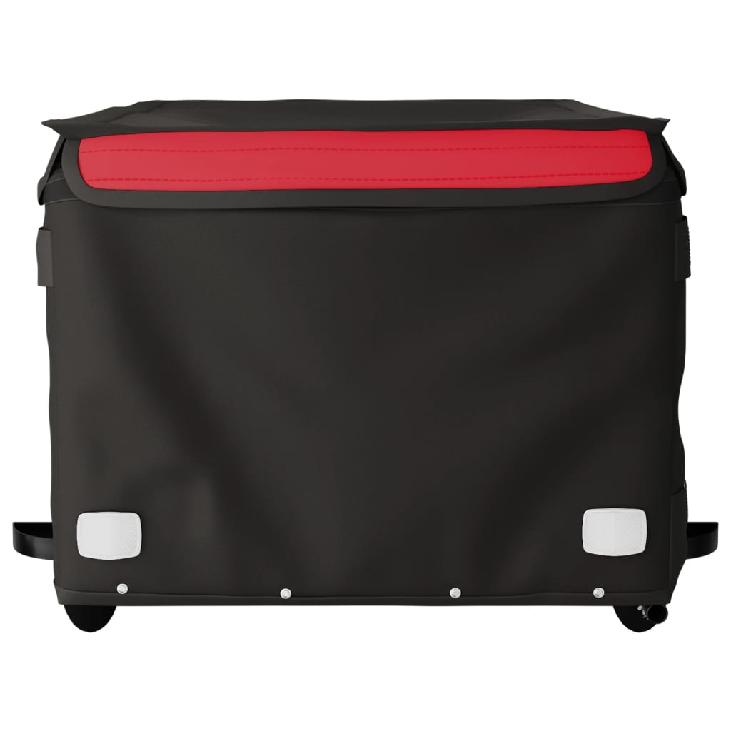 vidaXL Cykelvagn svart och röd 45 kg järn