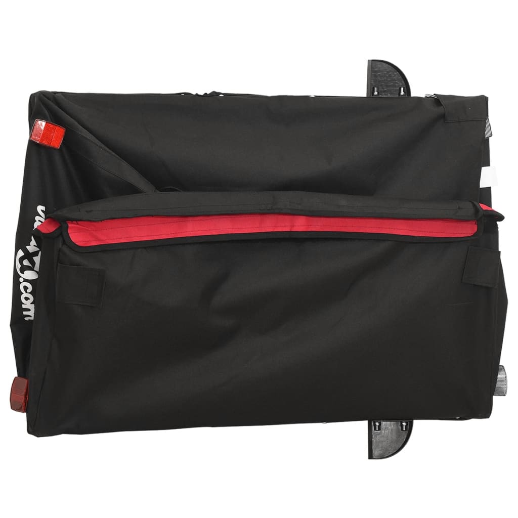 vidaXL Cykelvagn svart och röd 45 kg järn