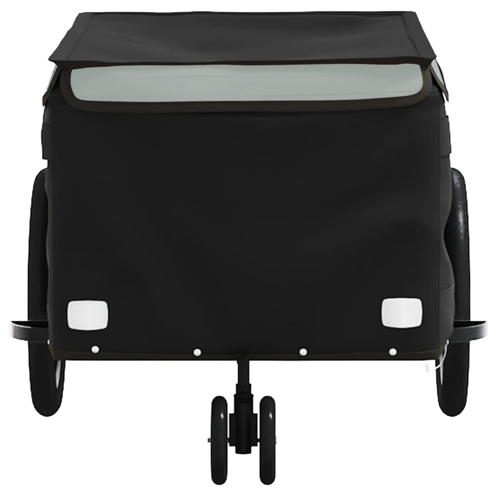 vidaXL Cykelvagn svart och grå 30 kg järn