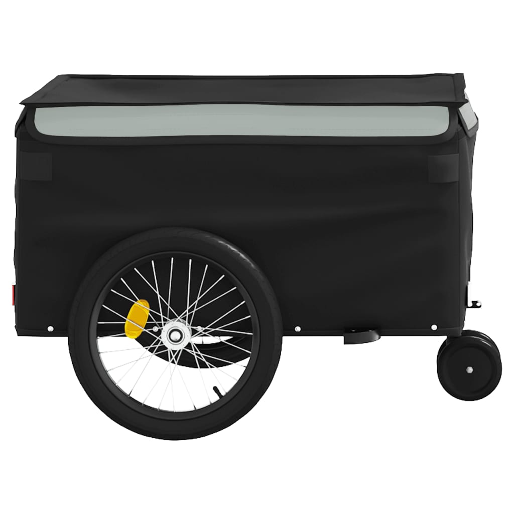 vidaXL Cykelvagn svart och grå 30 kg järn