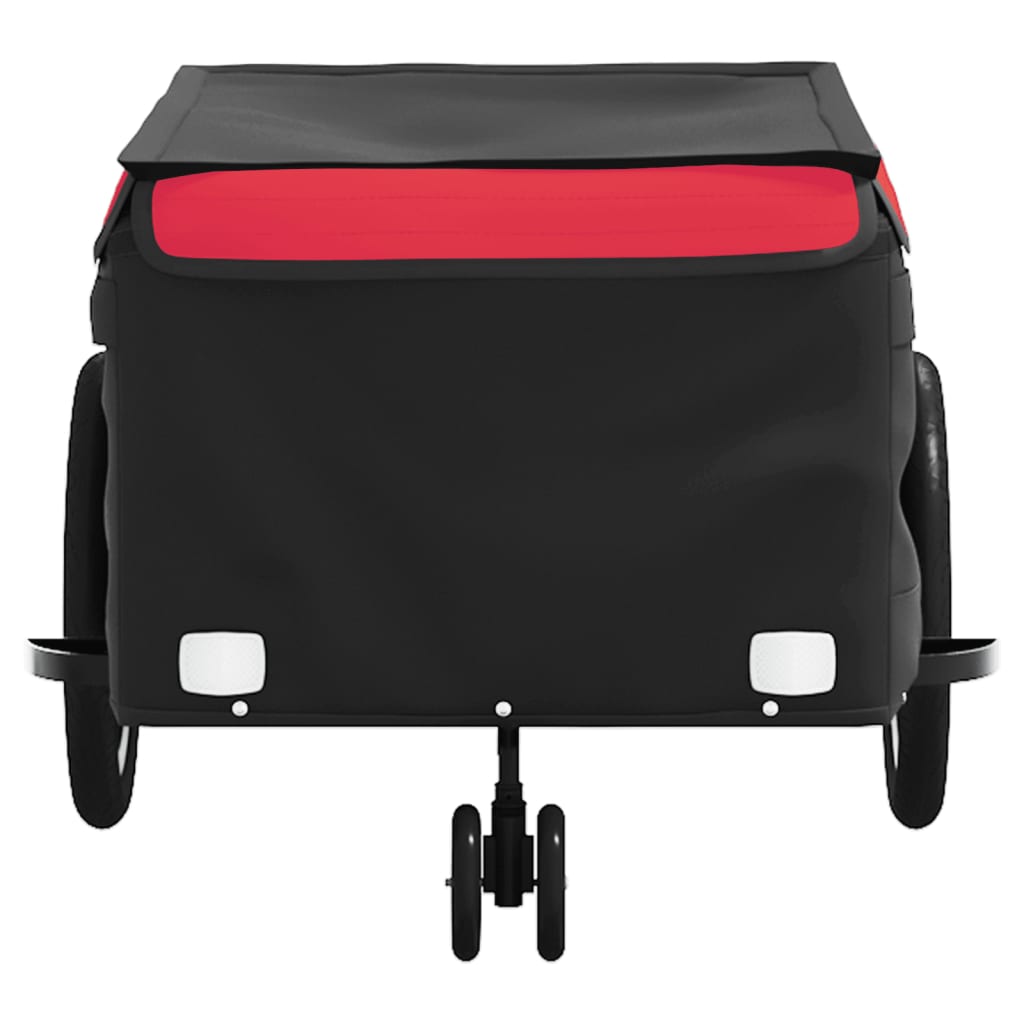 vidaXL Cykelvagn svart och röd 45 kg järn