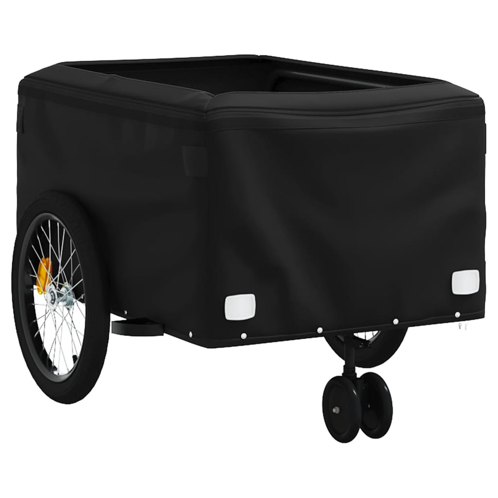 vidaXL Cykelvagn svart och blå 45 kg järn