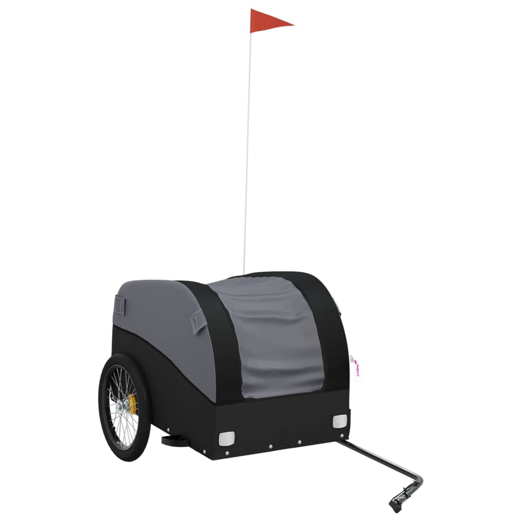 vidaXL Cykelvagn svart 45 kg järn