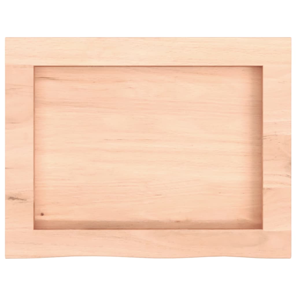 vidaXL Bänkskiva för badrum 40x30x(2-4) cm obehandlat massivt trä