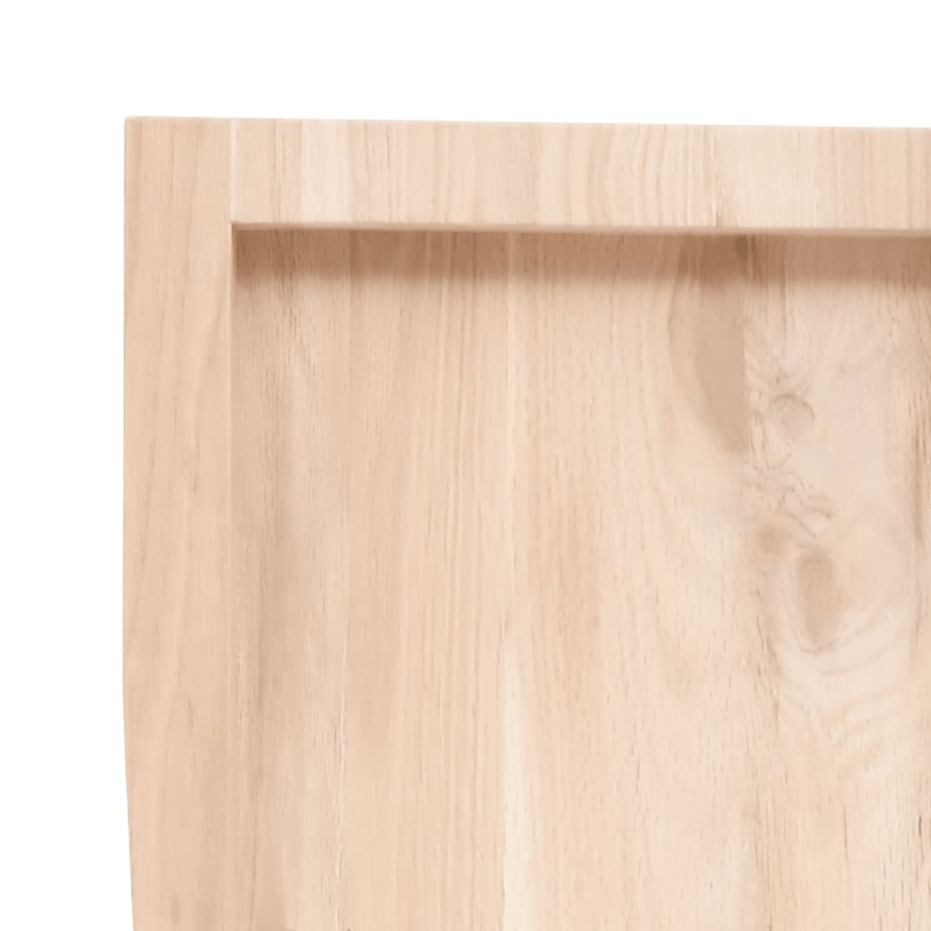 vidaXL Bänkskiva för badrum 40x30x(2-4) cm obehandlat massivt trä