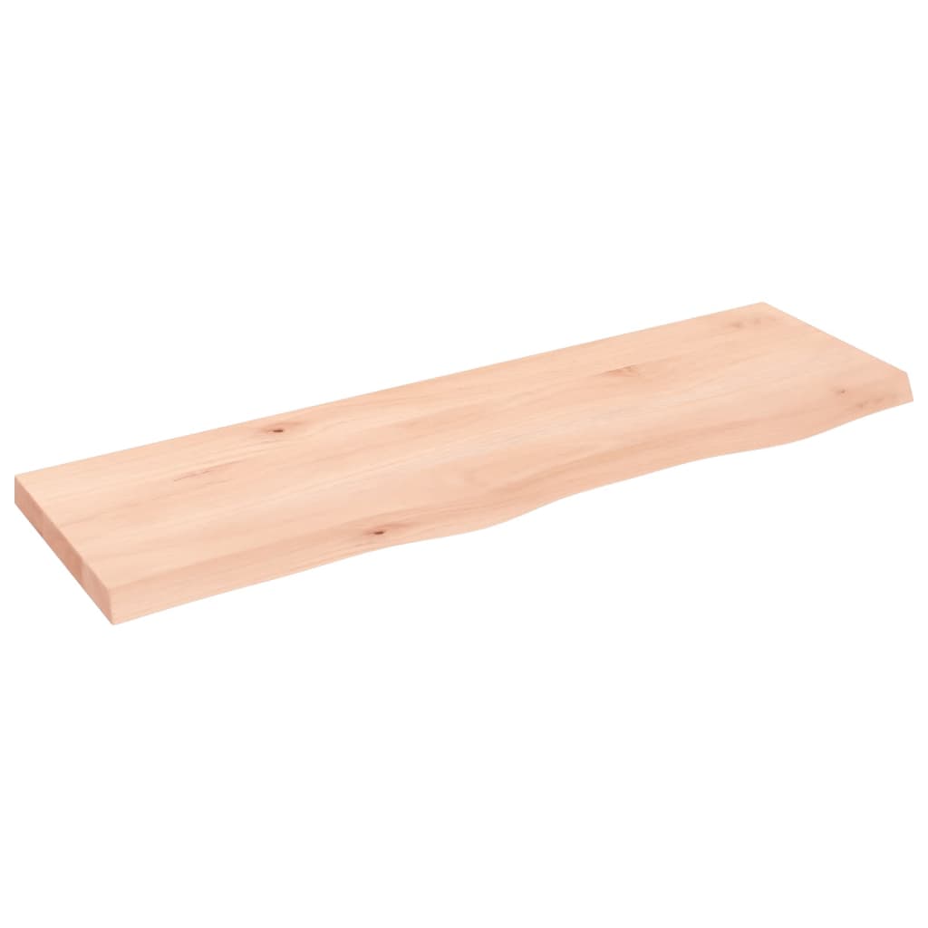 vidaXL Bänkskiva för badrum 100x30x(2-4) cm obehandlat massivt trä