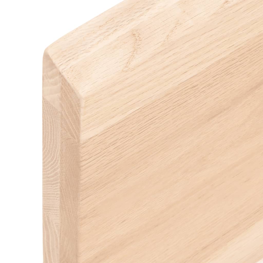 vidaXL Bänkskiva för badrum 100x40x(2-4) cm obehandlat massivt trä