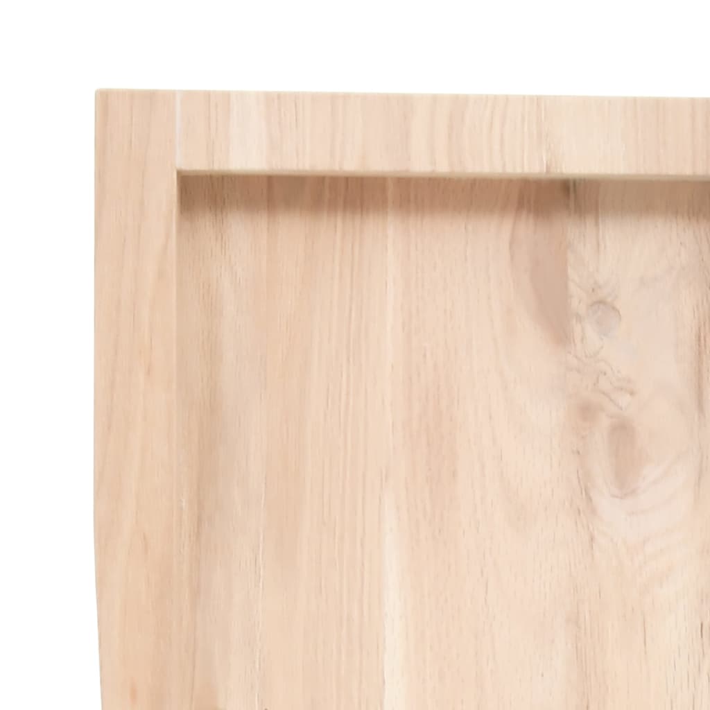 vidaXL Bänkskiva för badrum 100x50x(2-6) cm obehandlat massivt trä