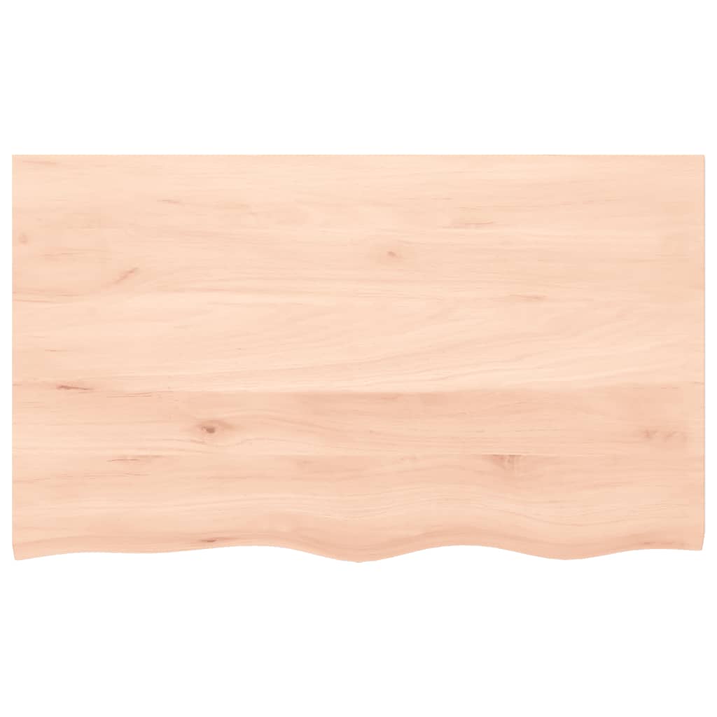vidaXL Bänkskiva för badrum 100x60x(2-4) cm obehandlat massivt trä