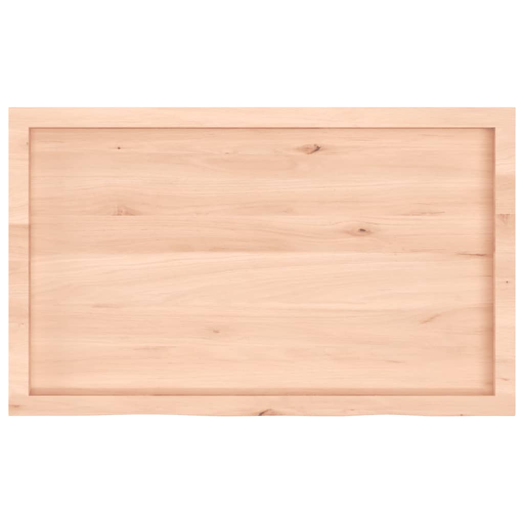 vidaXL Bänkskiva för badrum 100x60x(2-4) cm obehandlat massivt trä