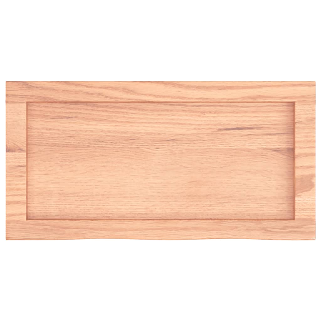 vidaXL Bänkskiva badrum ljusbrun 60x30x(2-4) cm behandlat massivt trä