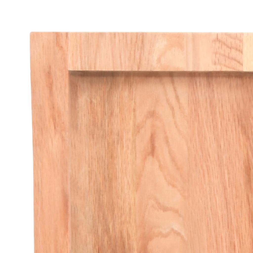 vidaXL Bänkskiva badrum ljusbrun 60x50x(2-4) cm behandlat massivt trä