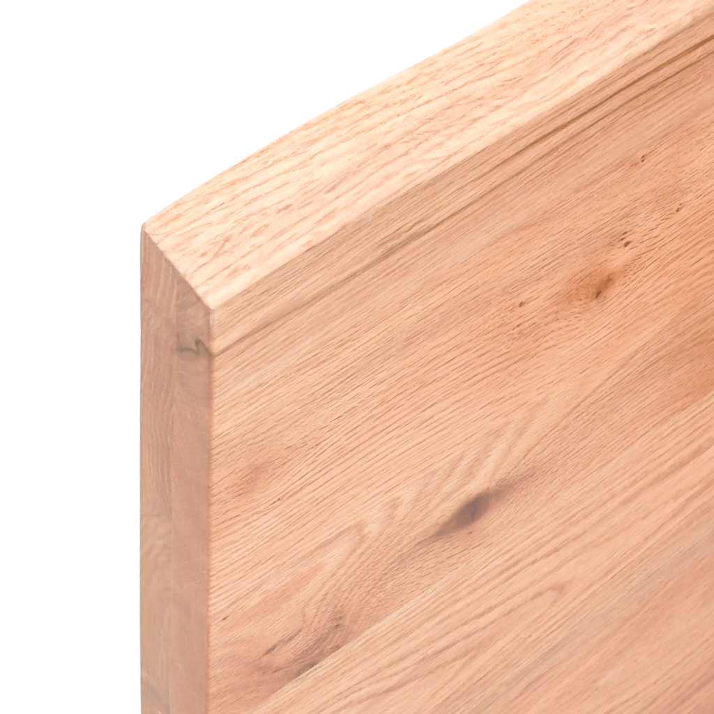 vidaXL Bänkskiva badrum ljusbrun 60x50x(2-4) cm behandlat massivt trä