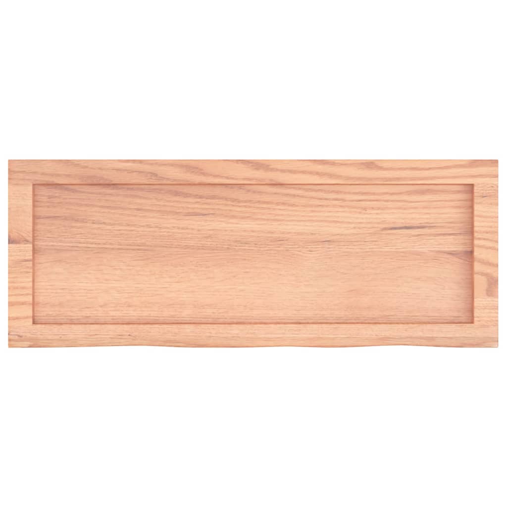 vidaXL Bänkskiva badrum ljusbrun 80x30x(2-4) cm behandlat massivt trä