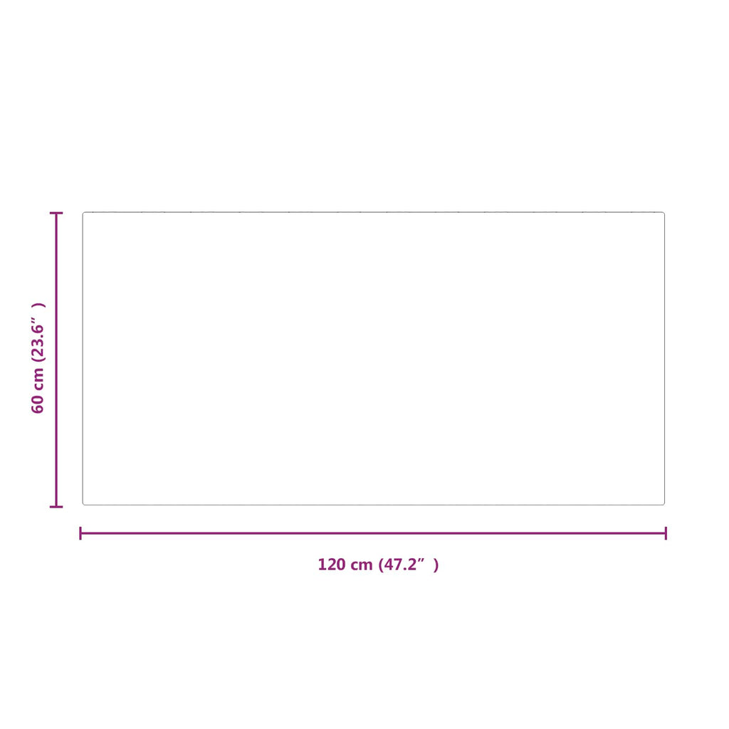 vidaXL Glas eldstad platta Transparent 120 x 60 cm Glas