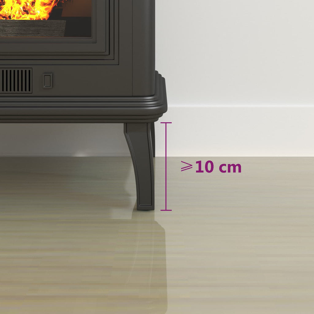 vidaXL Glas eldstad platta Transparent 80 x 60 cm Glas